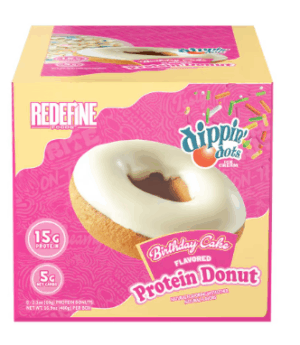 Redefine Foods Dippin' Dots Birthday Cake Protein Donuts 8ct